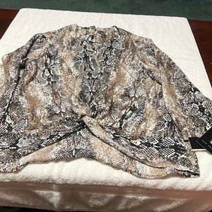 Multi (Brown/Black/white) Blouse —Medium